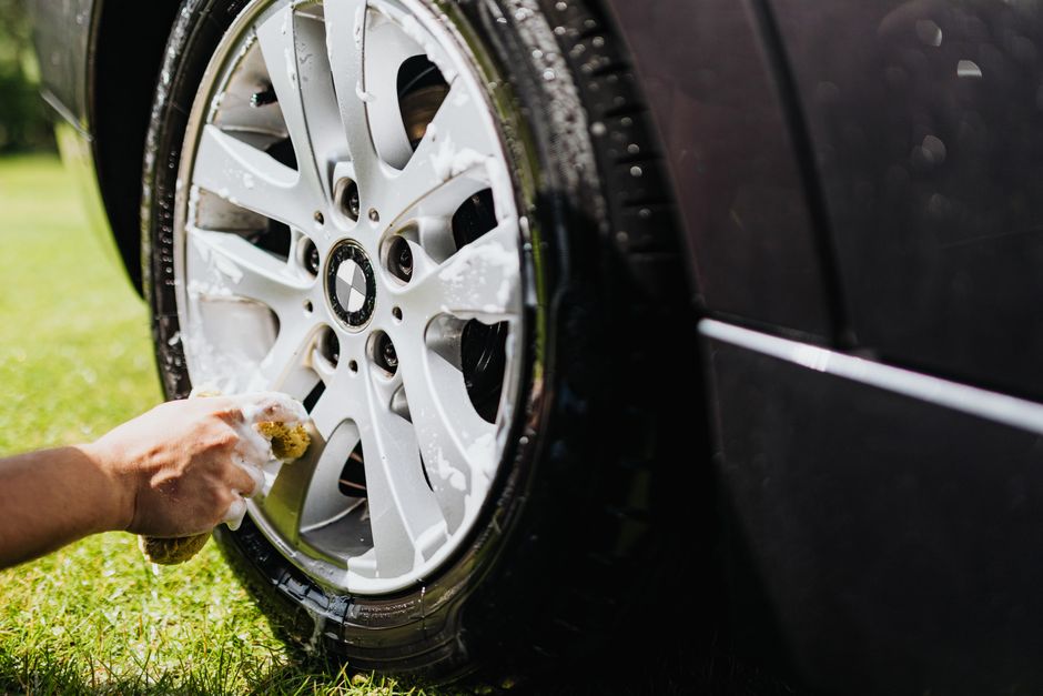 Detailed wheel cleaning and exterior wash
